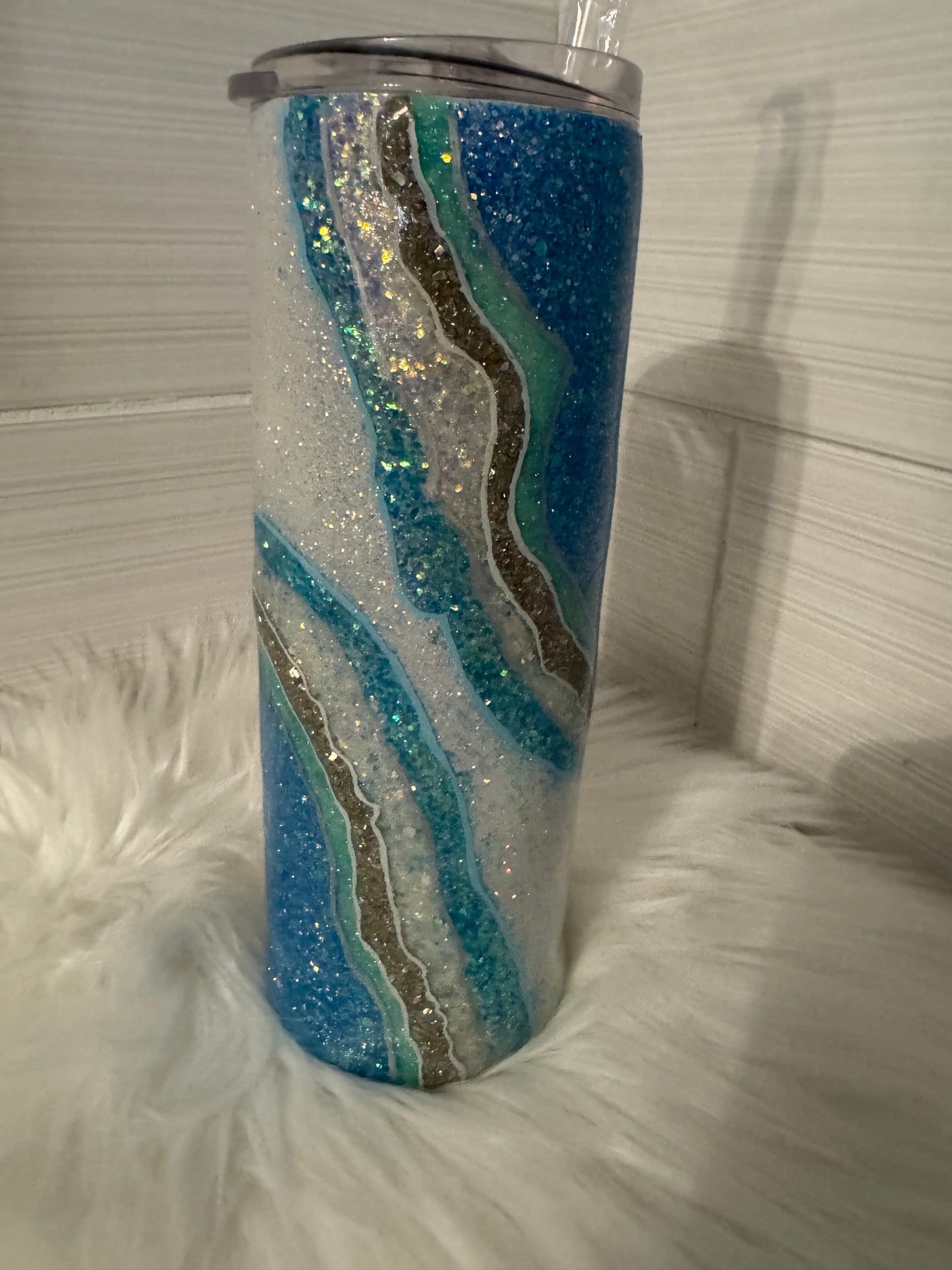 20 oz Blue Geode Tumbler