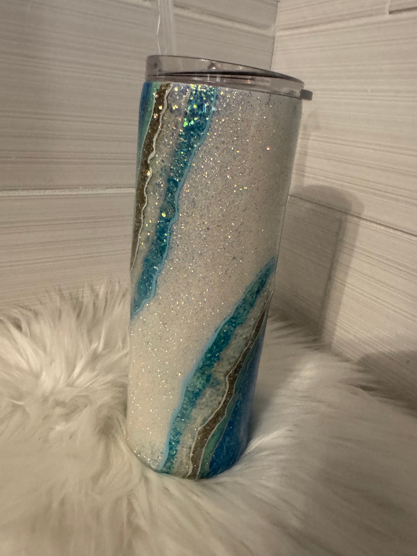 20 oz Blue Geode Tumbler