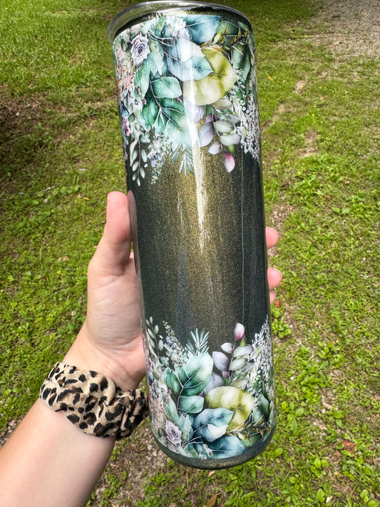 30 oz floral color shift tumbler